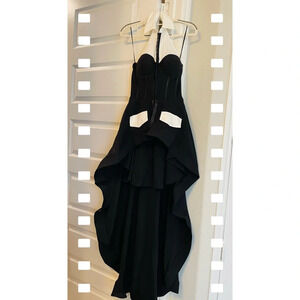 NWOT Elegant Black and White Akira Halter Dress, Size Small